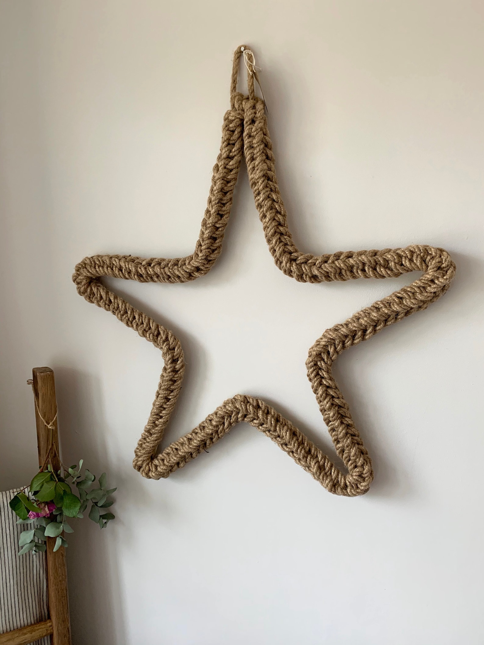 65cm Star Rope Wreath - Etsy