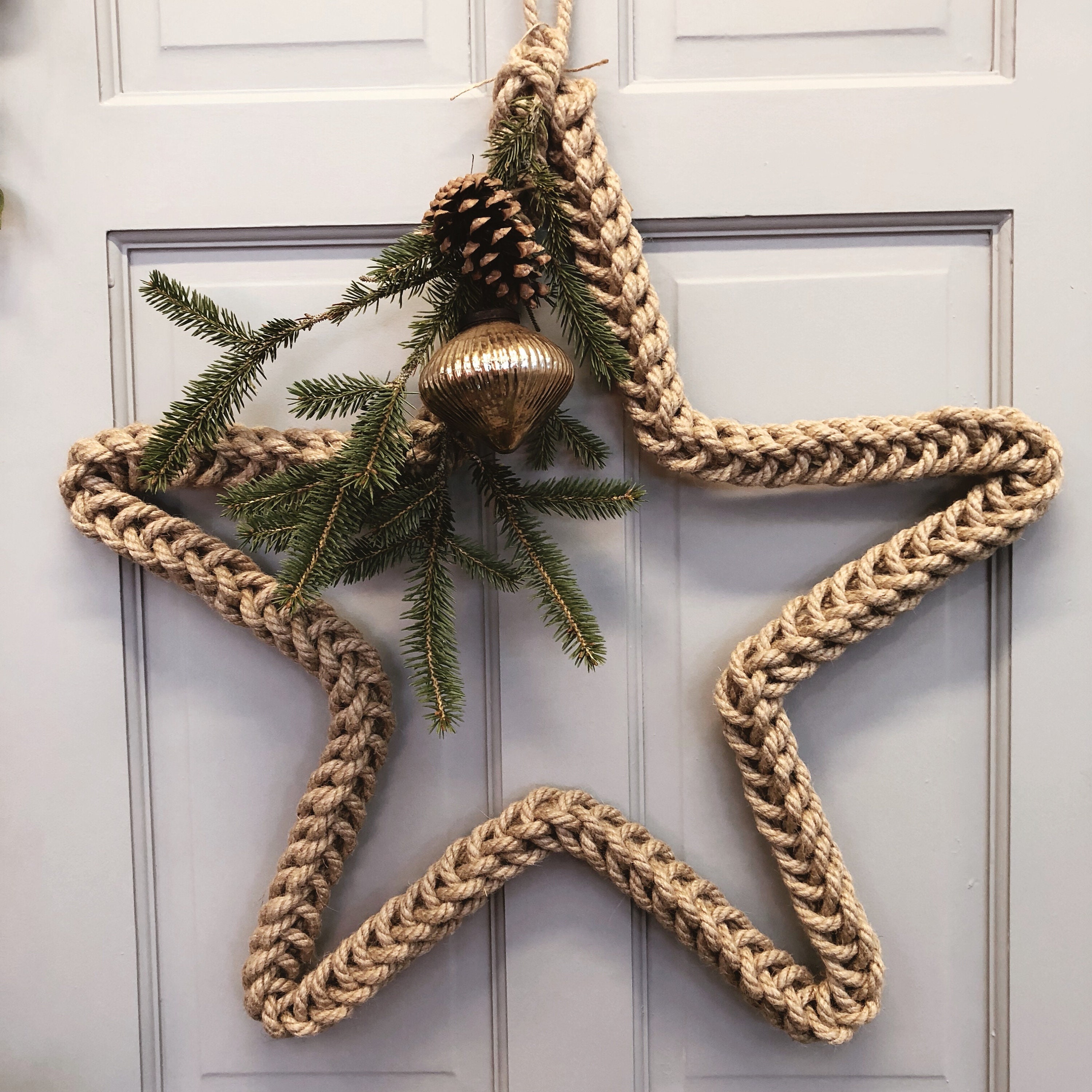 65cm Star Rope Wreath - Etsy