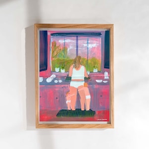 Six Forty Five AM | Motherhood Art | Mom of Two Art Print | Mom Life | Art Print