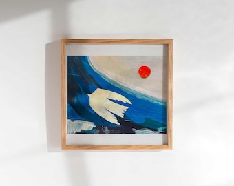 Peace Bird | California Art Print | Abstract Acrylic | Put a Bird On It | Coastal Painting | Beach Decor | Minimalist | Gouache