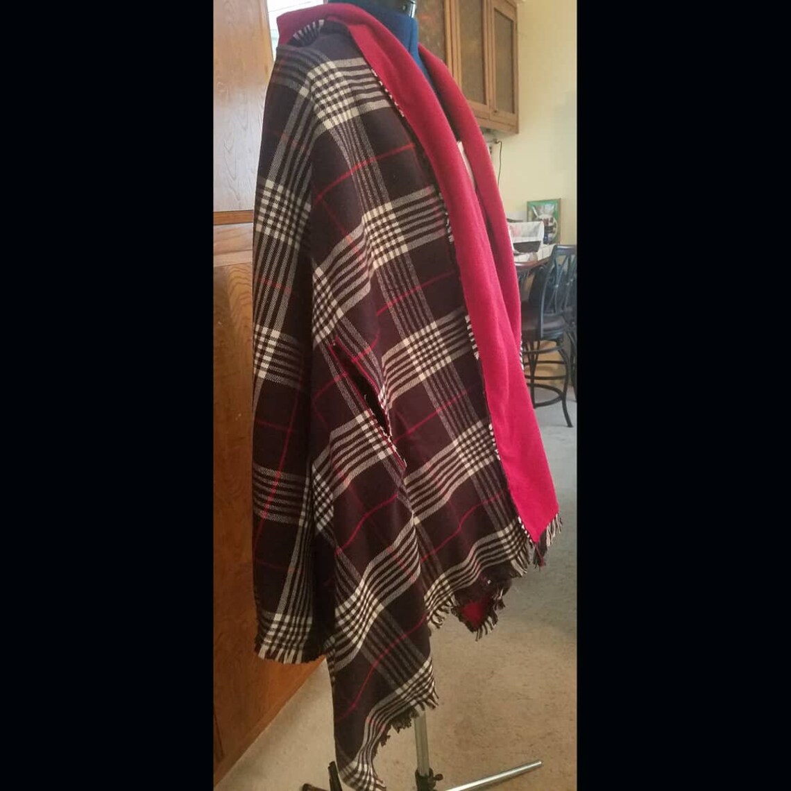 Acrylic and Fleeced Shawl Etsy