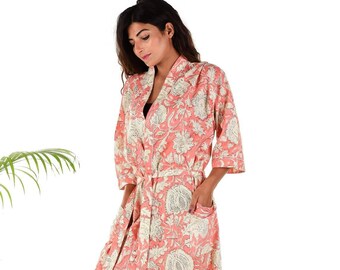 Bridesmaid kimono robe, cotton kimono robe, women wear kimono soft and comfortable bathrobe, gift for her, christmas gift