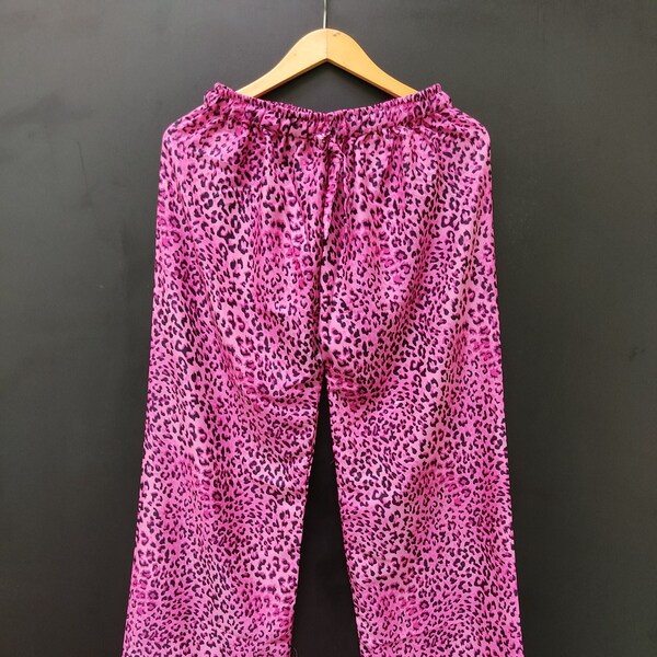 Leopard Dots Print Saree Pyjama Pantalon Femmes Lounge Pantalon Beach Pantalon Floral Pantalon Boho Festival Pantalon Pyjama Sari Pantalon Harem