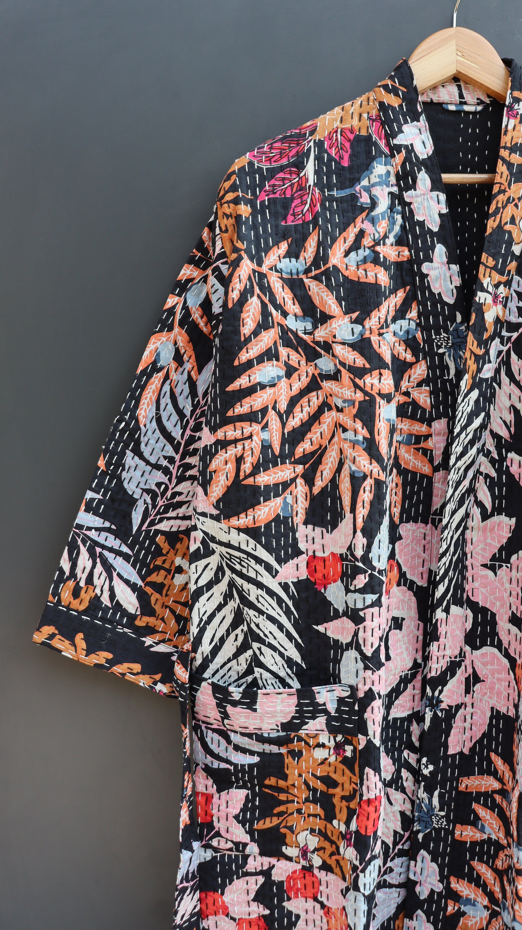 Citlali Cotton Kantha Coat One of a Kind main image 0