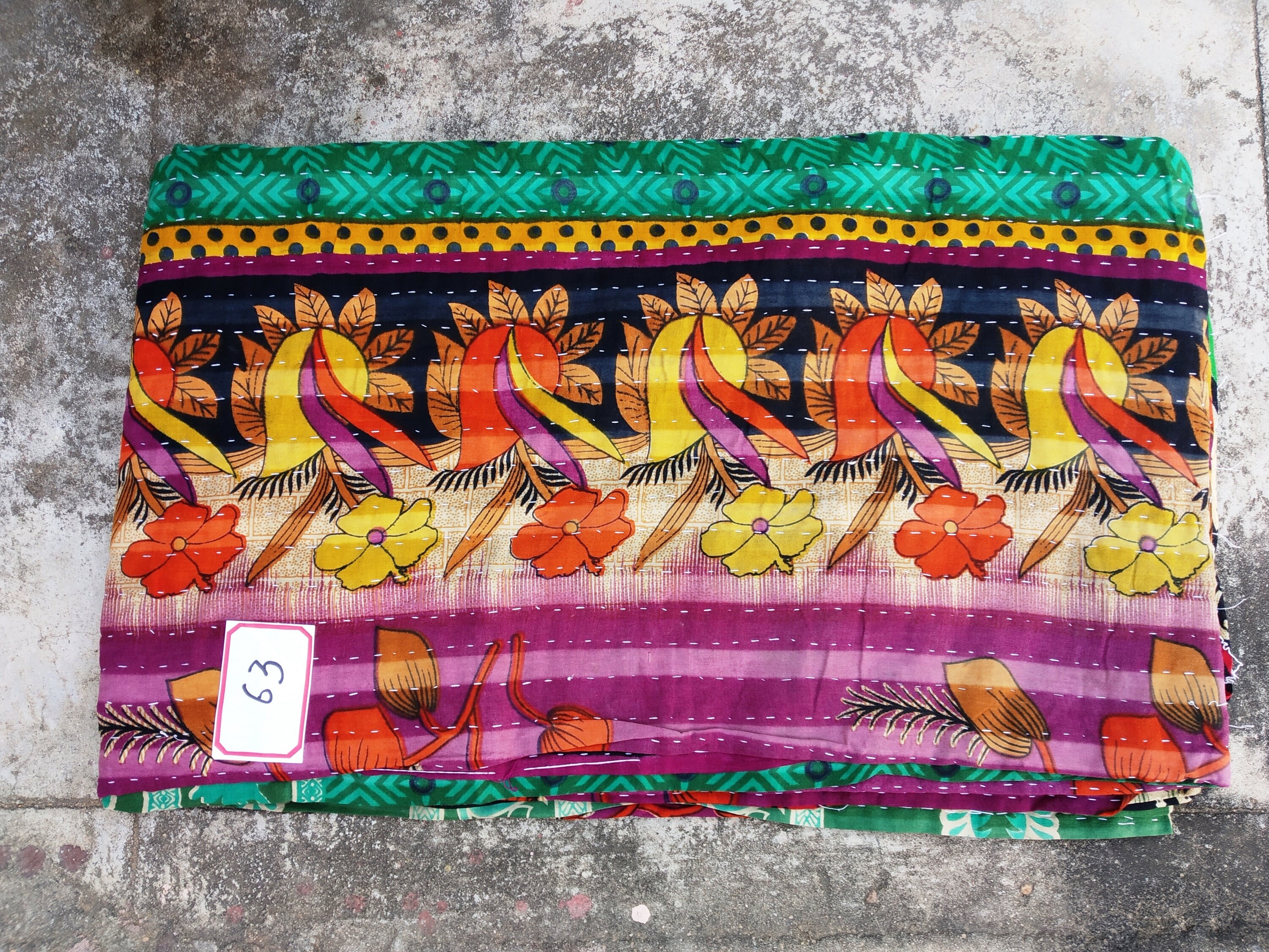 Reversible Indian Kantha Quilt Handmade Bedding Throw - Etsy