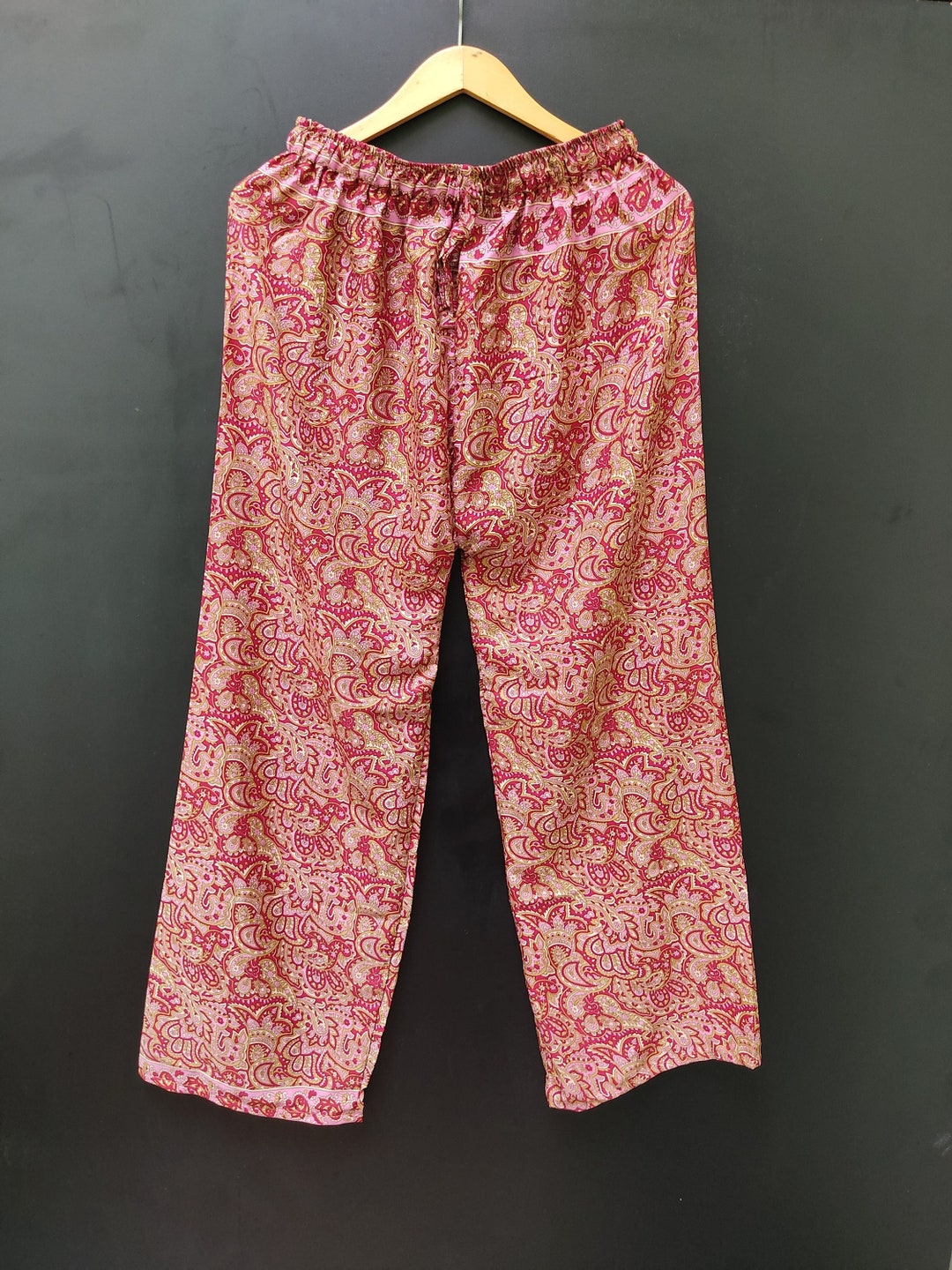 Floral Print Saree Pajama Pants Women Lounge Pants Beach Pants - Etsy