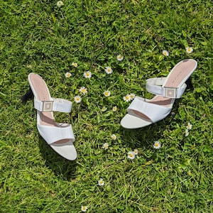 White leather sandals uk top