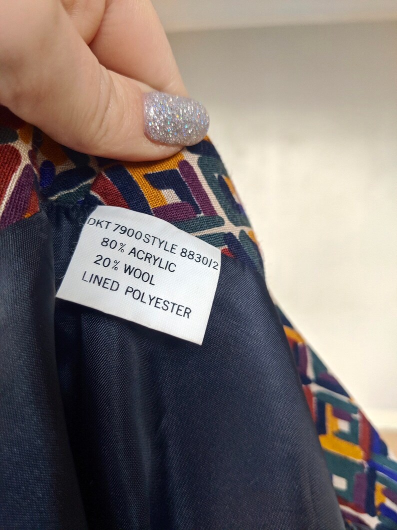 Geometric Skater Skirt Stunning Vintage Windsmoor Geometric 1970s A Line Midi Wool Blend Skirt Size Uk 10 Blue Vintage Skater Skirt Clothing Women S Clothing Valresa Com