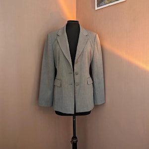 Vintage Etam Grey Blazer - Women&#39;s Size UK 12 - Classic Office Wear