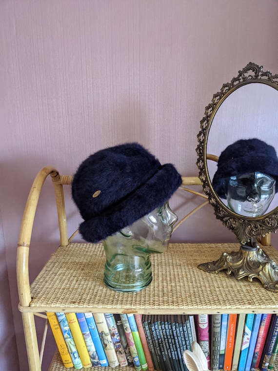 vintage angora blend winter hat, kangol winter hat