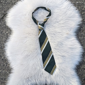 Vintage St. Michael Green Striped Tie | Classic British Style Accessory