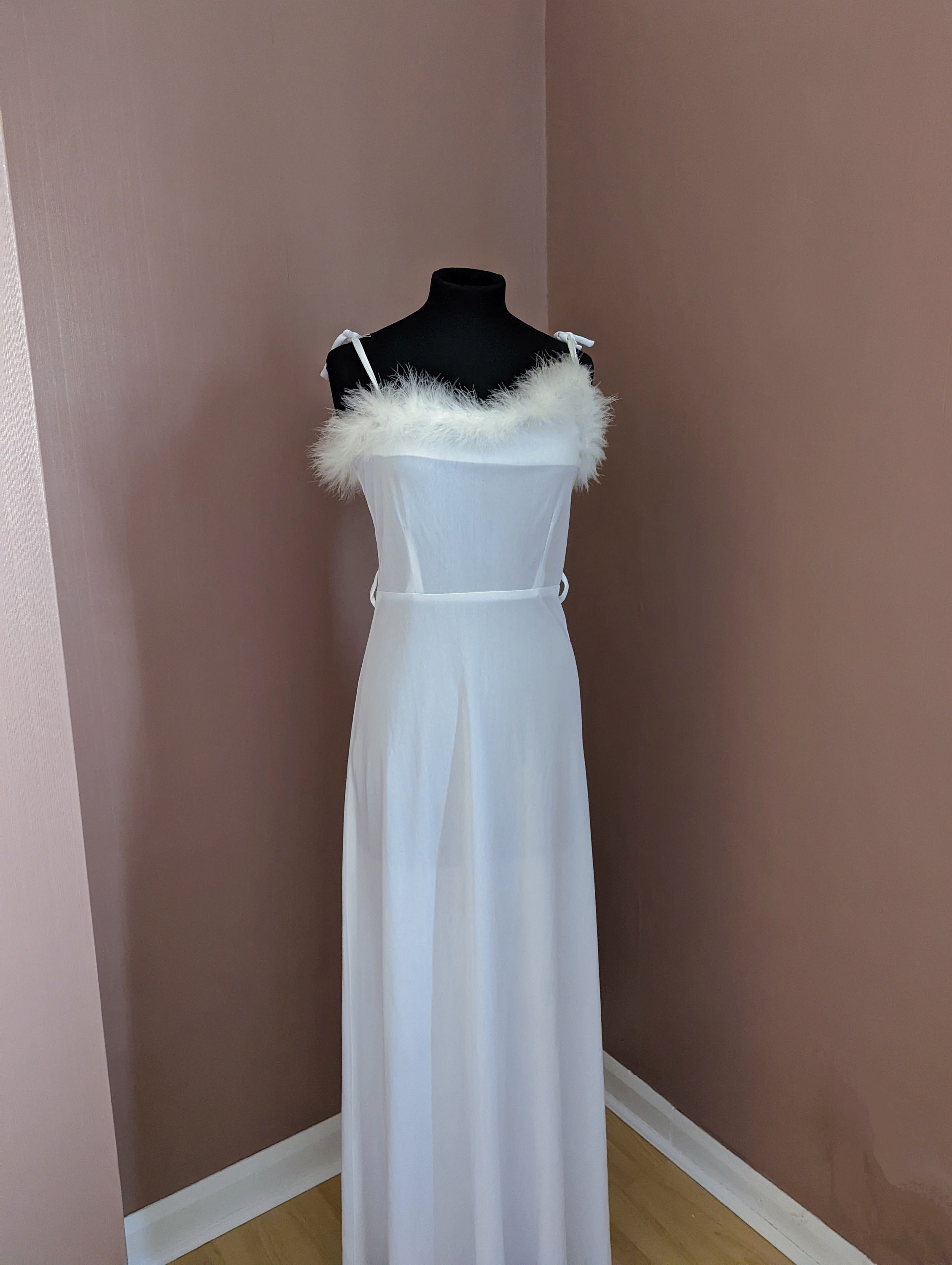 90s feather dress Vintage 90s Lurex Ostrich Feather Dress Noir – Call Me The Breeze main image 1