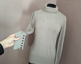 splendido maglione da donna color marrone chiaro, taglia S, maglione della marca Taifun