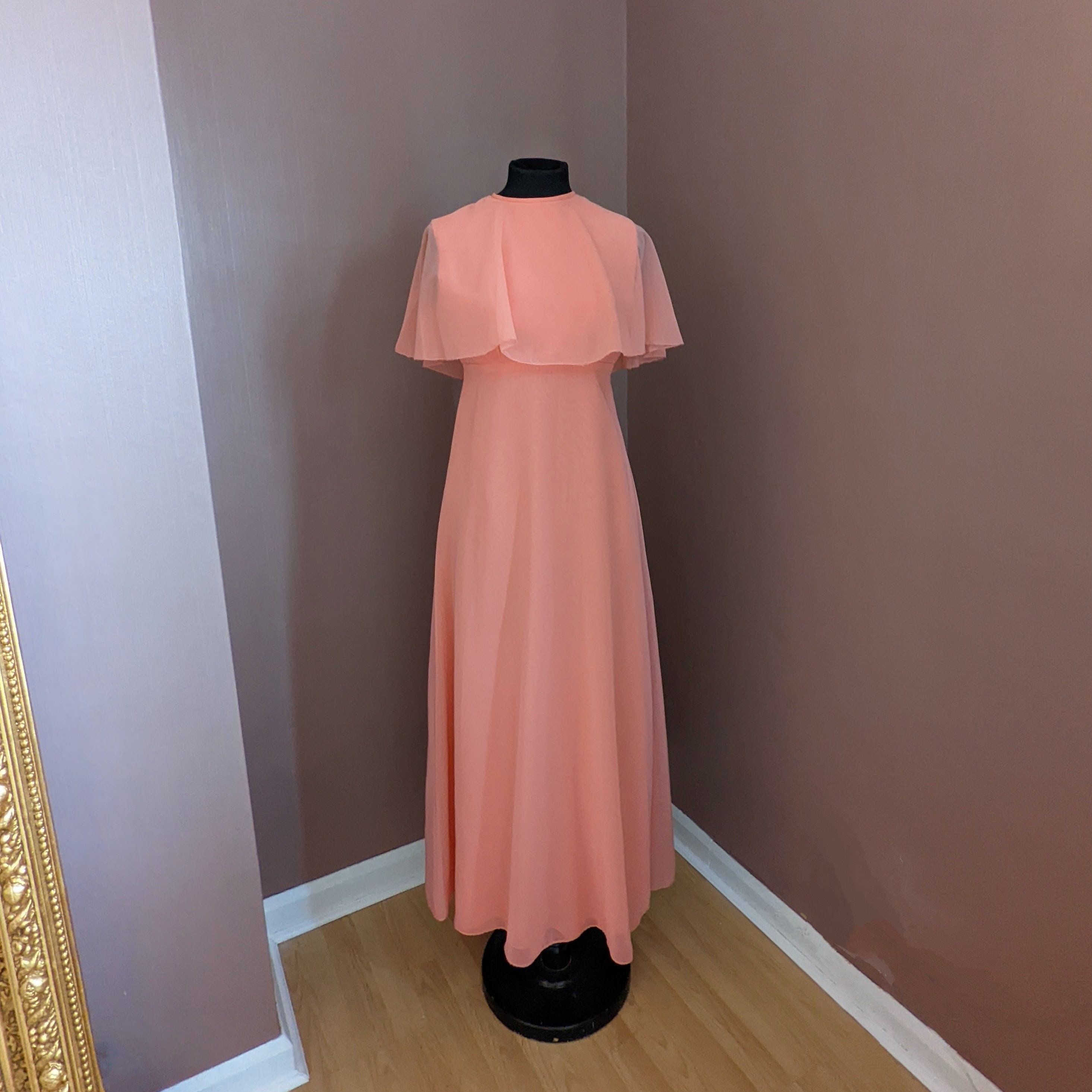 peach coloured bridesmaid dresses uk Six Stories Women's Slash Neck Draped Bridesmaid Dress main image 0