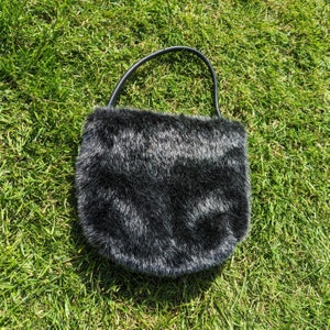 Y2K Weirdcore Aesthetic Bag Black Fluffy Little Demon - AC