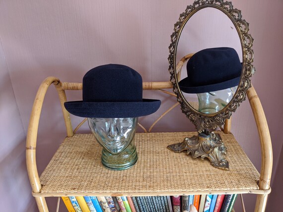 Navy wool winter hat, kangol winter hat, bucket ha