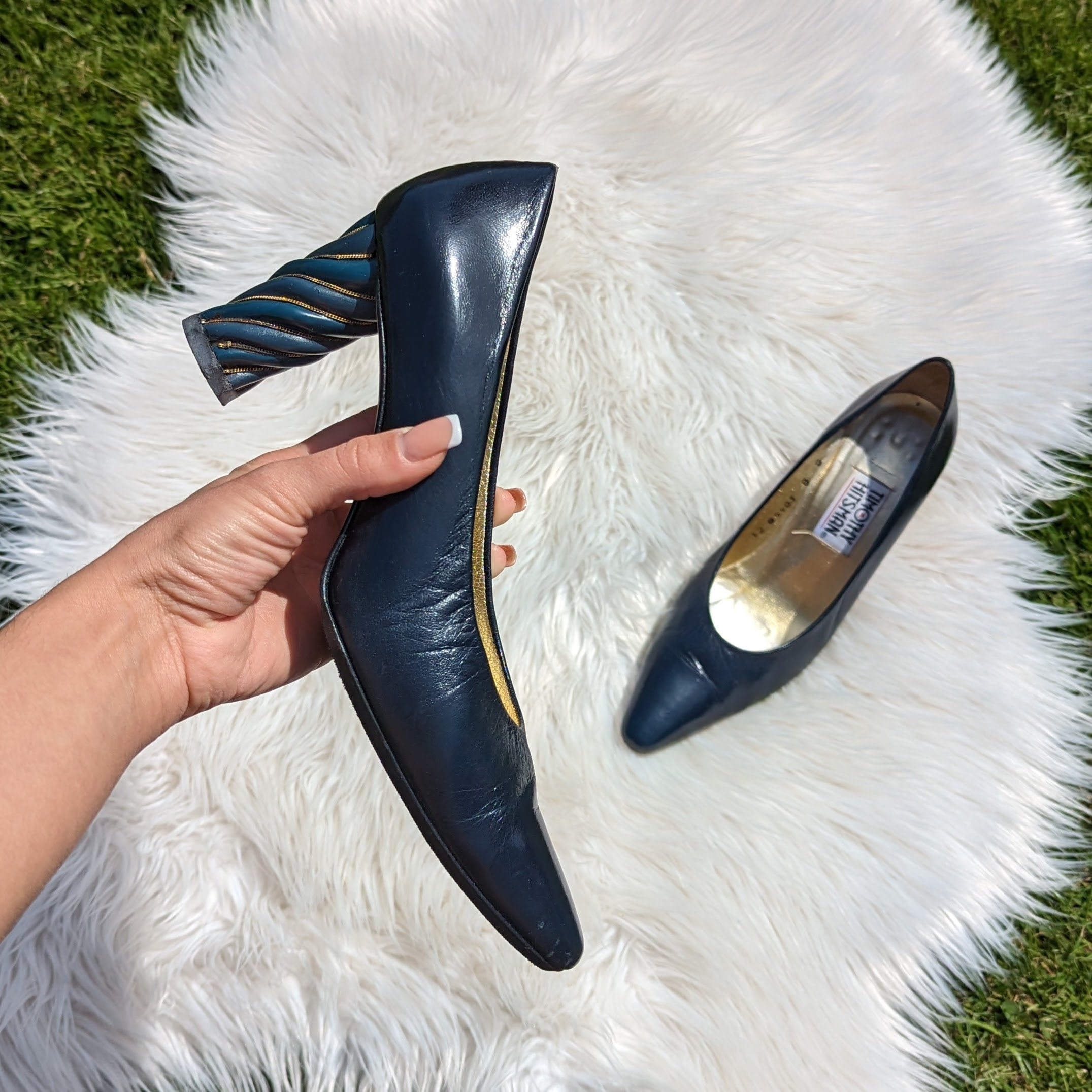 navy leather court shoes