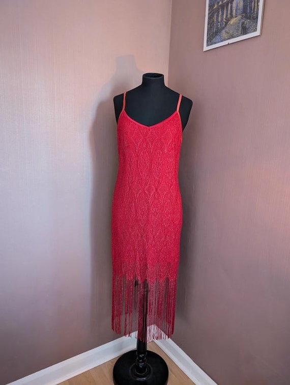 strapless open back dress Jade Fringe V-Neck Maxi Dress – KÍLÉNTÁR main image 0