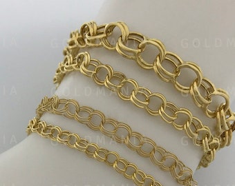 solid gold charm bracelet