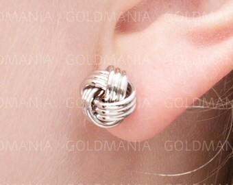 White Gold Love Knot Etsy