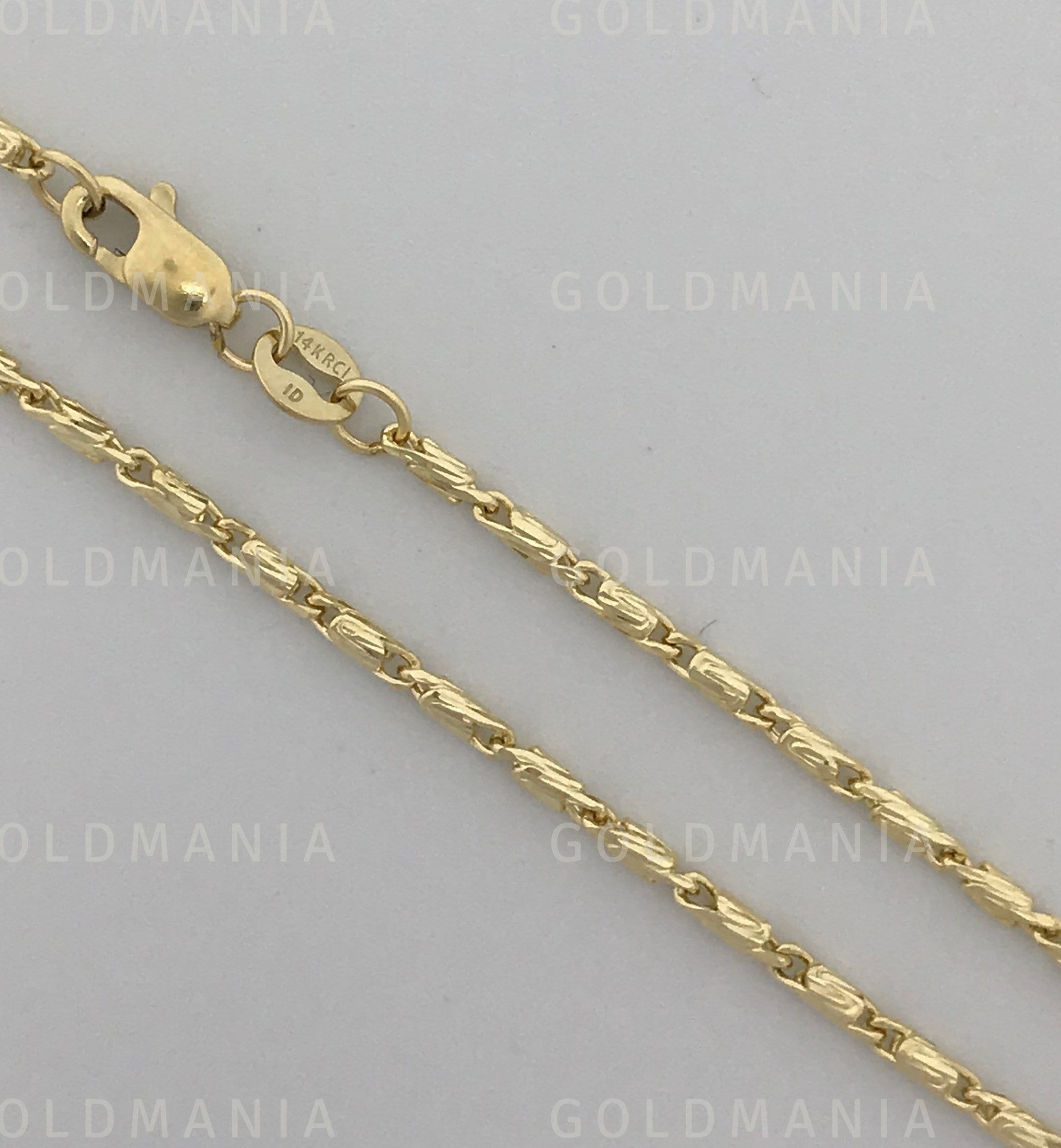 14K Gold 18 2.5mm Beaded Ball Stanley Chain