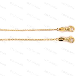 Collar con cadena de eslabones de oro amarillo macizo de 18 quilates: Joyería fina y delicada imagen 5