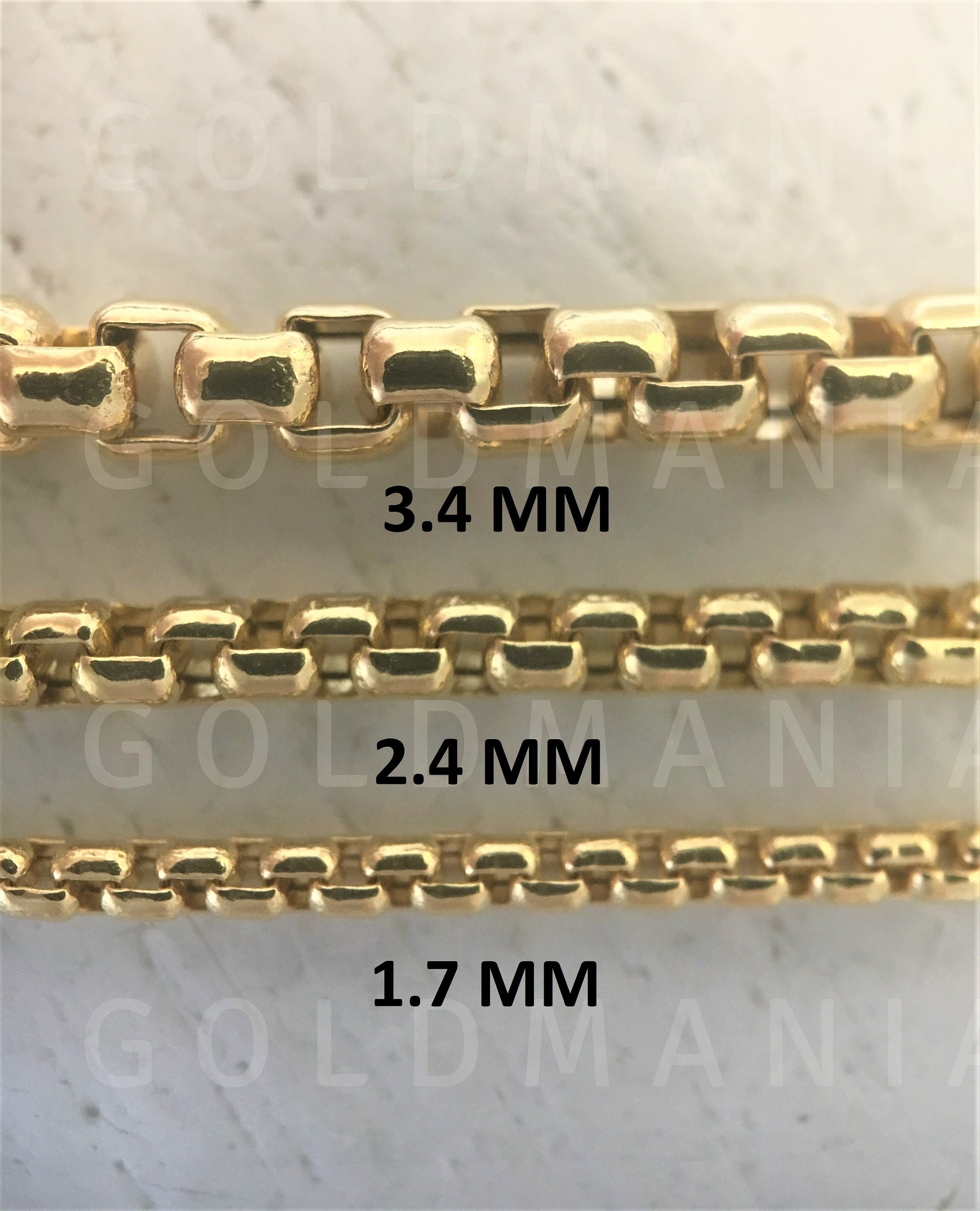 Details about / 14K Yellow Gold Over Sterling Silver Shiny Polished Box Chain boxy cubed string