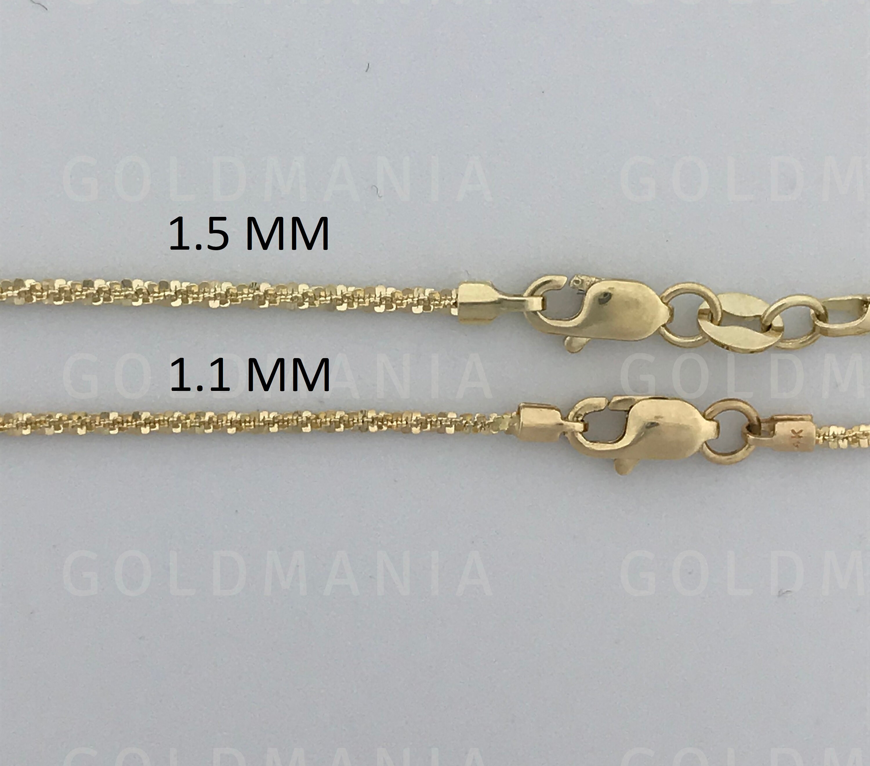 14K Rope 1.5MM - 4MM Gold Chain Necklace For Men And Women- 16-30, Lobster  Clasp