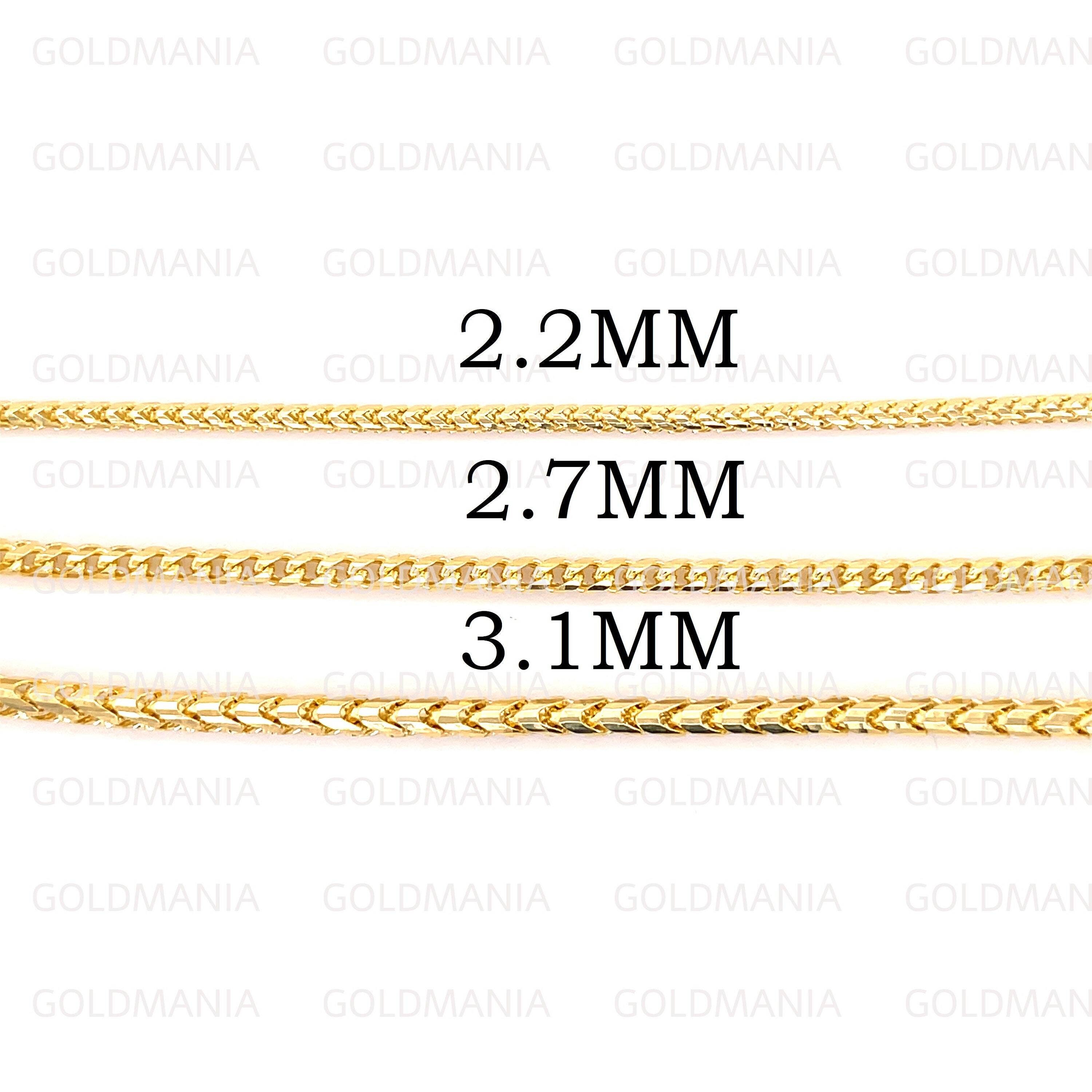 Buy 10k Solid Yellow Gold Small Tight Link Franco Chain 20-26 Inch