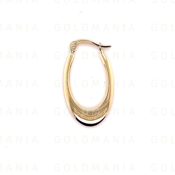 20mm X 20mm 14k Yellow Gold Plain Graduated Hoop Earrings, 20mm X 20mm 14k Yellow Gold Plain Graduated Hoop Earrings,