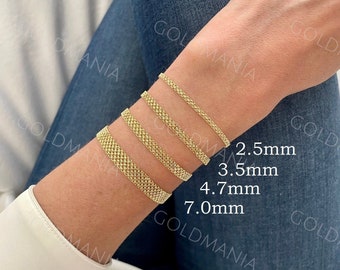 14K Yellow Gold Bismark Bracelet, 7.25