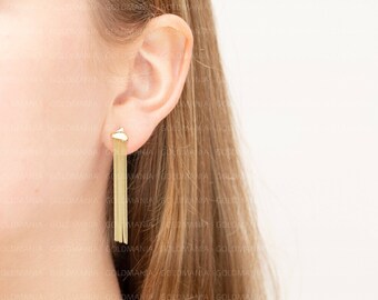 CHGCRAFT 24 Ciondoli Geometrici Cavi In Ottone Dorato Per Orecchini E Collane Fai Da Te – 3 Stili, 9.5x14 Mm - 5