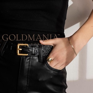 Solid 10K Yellow Gold Mariner Link Chain Bracelet, 7&quot; 8&quot; 10&quot;Inch, 1.2MM To 5.5MM Thick, Real Gold Brcaelet, Flat Link Bracelet, 10K Bracelet