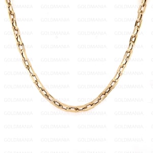 14K Yellow Gold Paperclip Link Chain Necklace, Real Chunky Gold Chain for Women, 18&quot; Inch, 4.2mm Thick, Gold Jewelry Gift