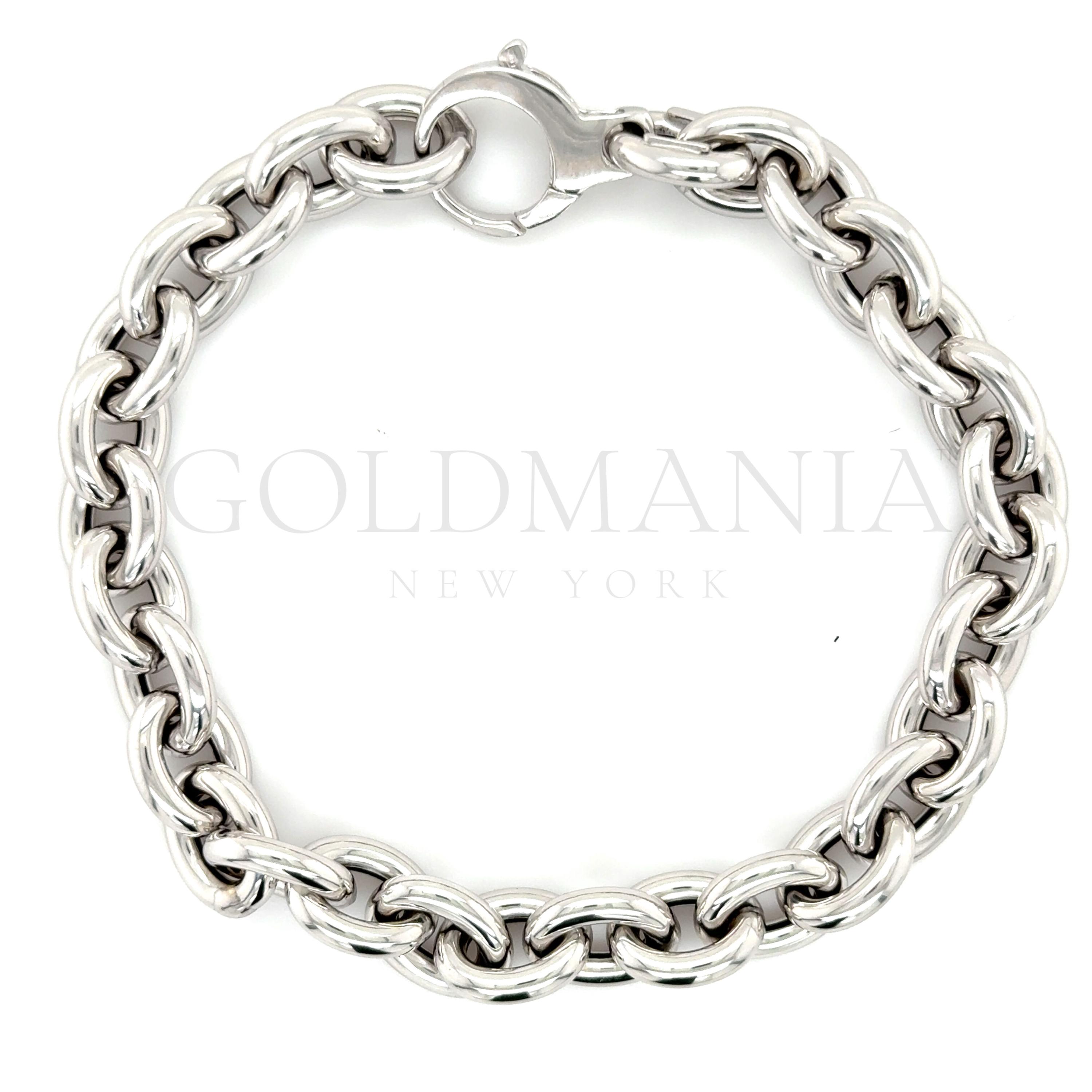BRACCIALE UOMO CATENA ROLO'IN ORO GIALLO 18 KT