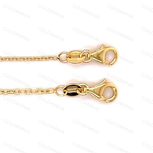 Collar con cadena de eslabones de oro amarillo macizo de 18 quilates: Joyería fina y delicada imagen 2