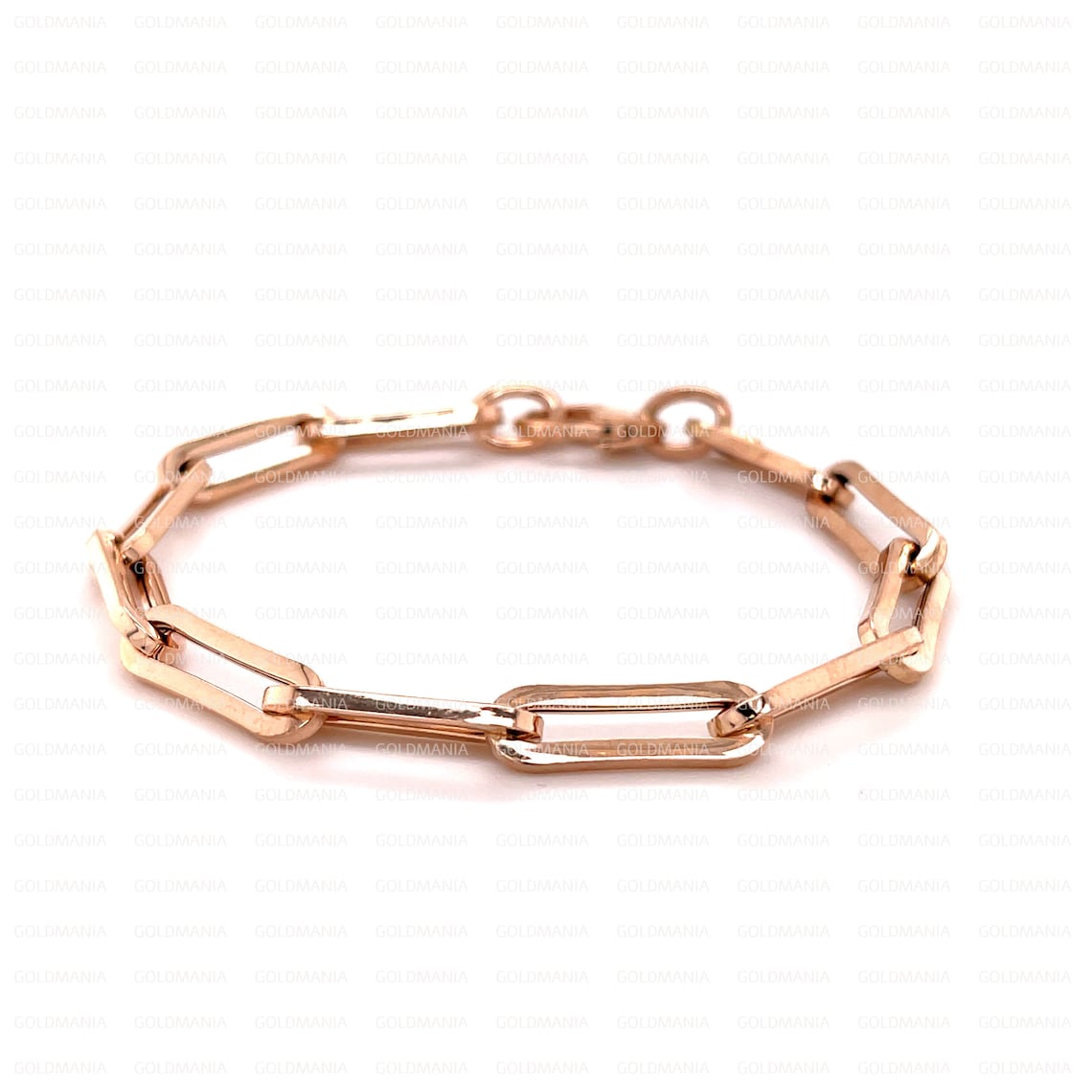14K Rose Gold Paperclip Link Bracelet 7.5 Inch 6mm Etsy
