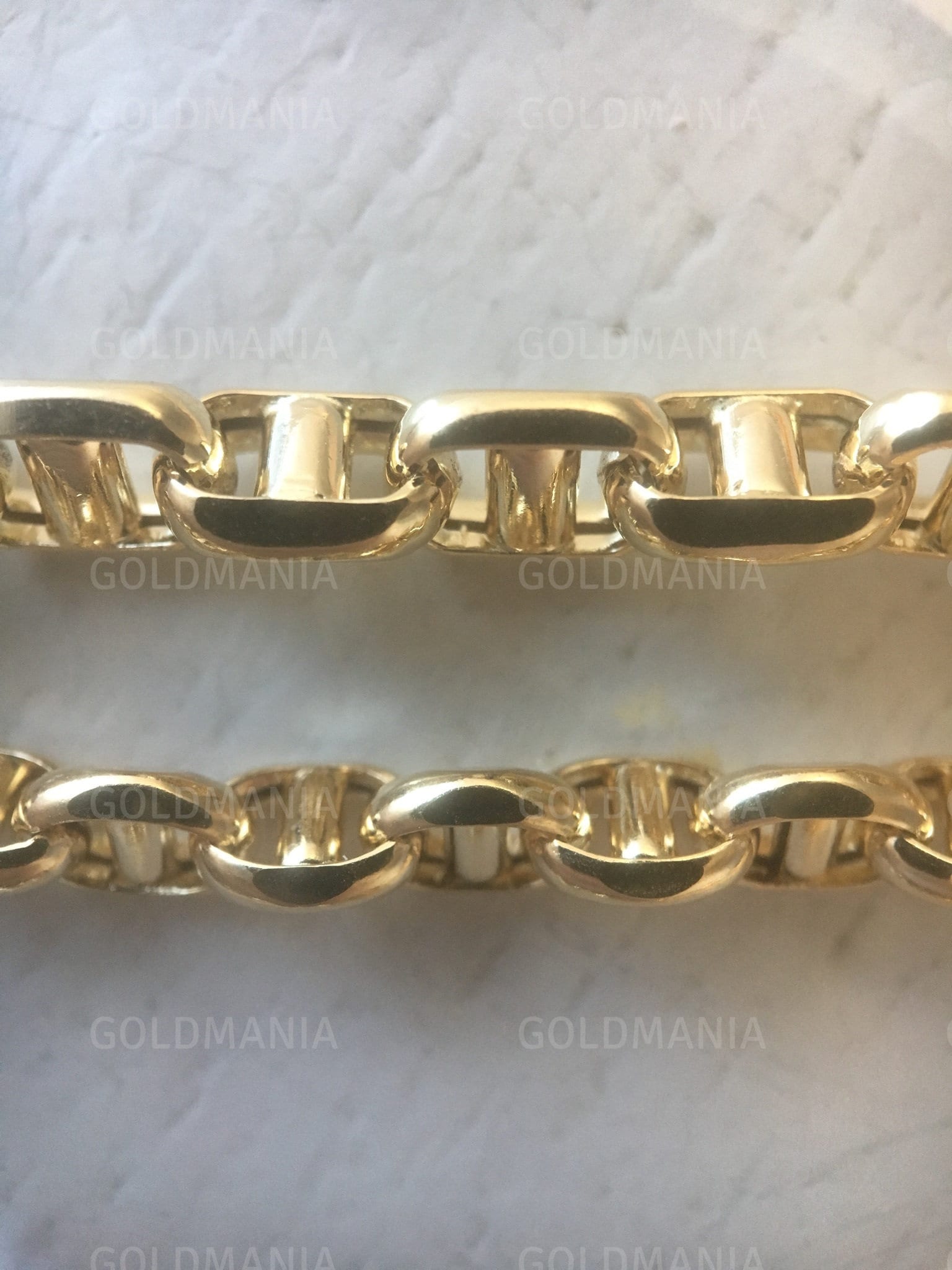 14K Yellow Gold Anchor Chain Necklace 