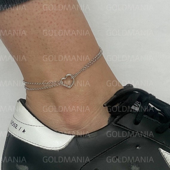 FINE JEWELRY 14K Tri-Color Gold 10 Inch Semisolid Cable Ankle Bracelet |  Hamilton Place