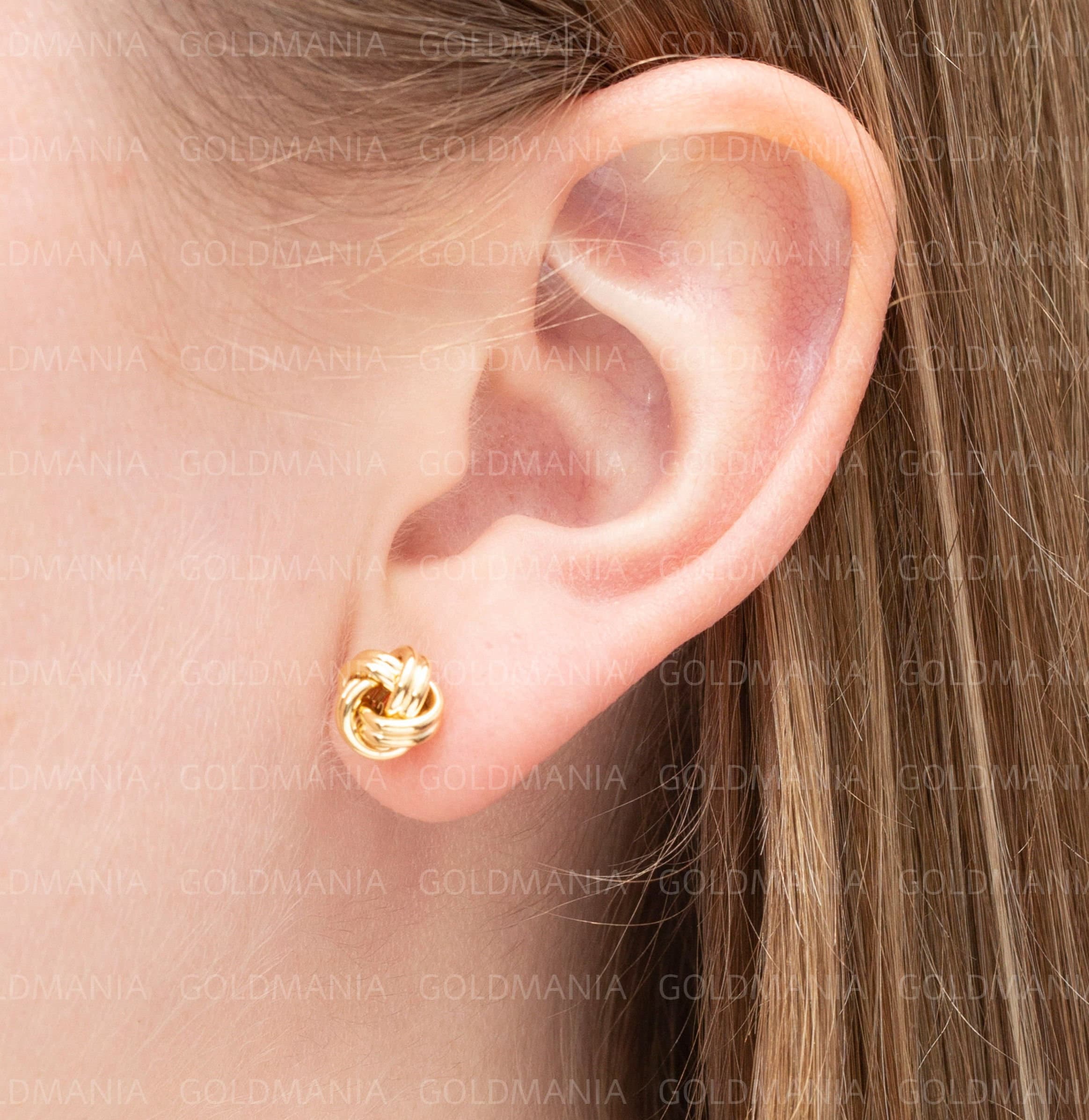 Mini Lace Deco Earrings - II 14K Yellow / Made to Order