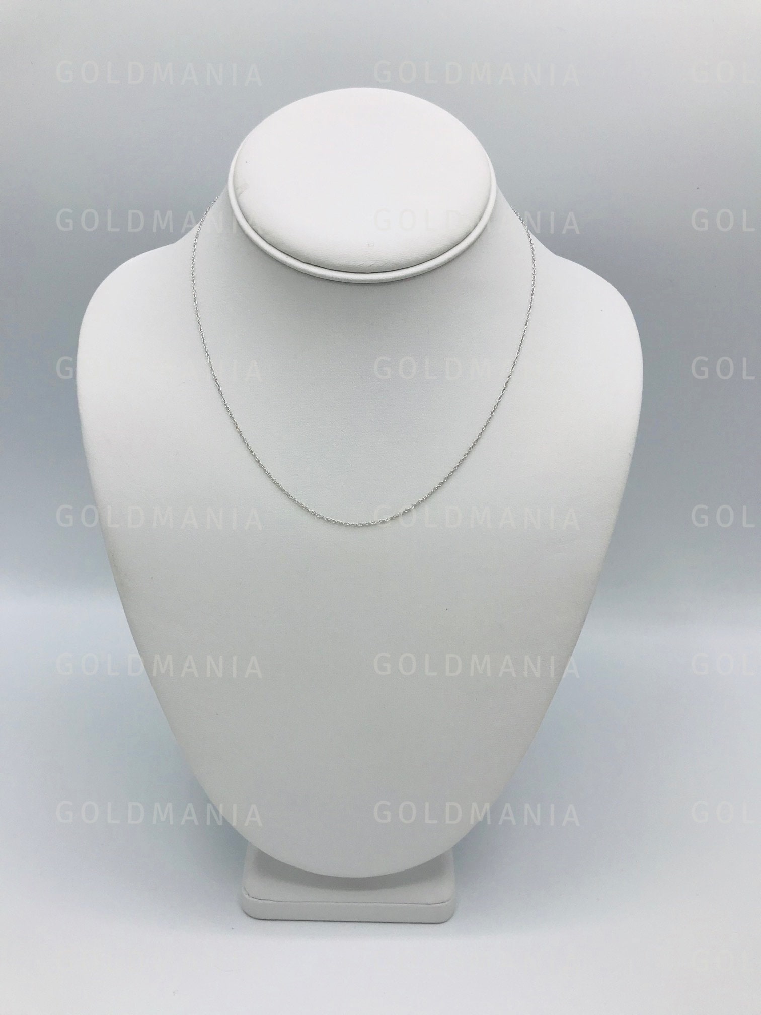 10K White Gold Rope Chain Necklace: Thin Dainty Style, 1mm - Etsy