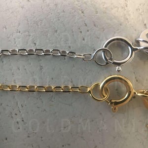 14K Solid Gold Dainty Open Cable Chain Necklace, Real Gold Chain For Women, 14K Yellow And White Gold, 16&quot; 18&quot; 20&quot; Inch, 1.3mm Wide