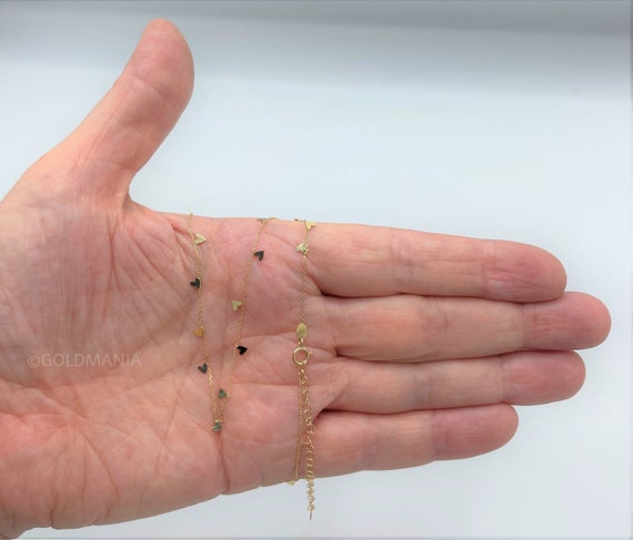Ciondolo Tubo Cuore In Oro 14K Su Collana Corda 45,7 Cm - Gioiello Per Lei, Finitura Lucida, 1.3g
