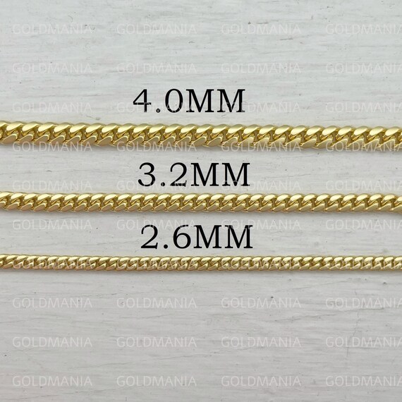 Solid 10K Yellow Gold Miami Cuban Link 