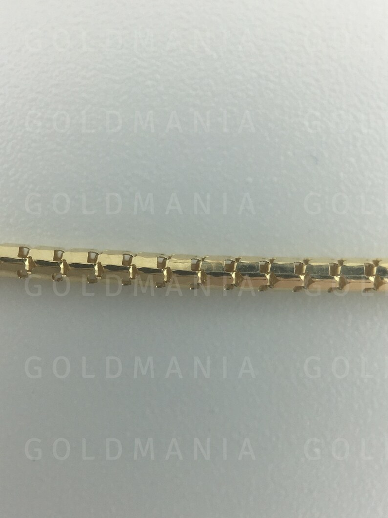 Solid 14K Gold Ice Box Chain Necklace 16 18 Etsy