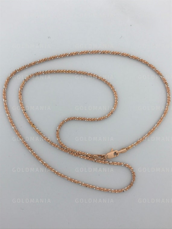 White Gold Sparkly Rope Chain 