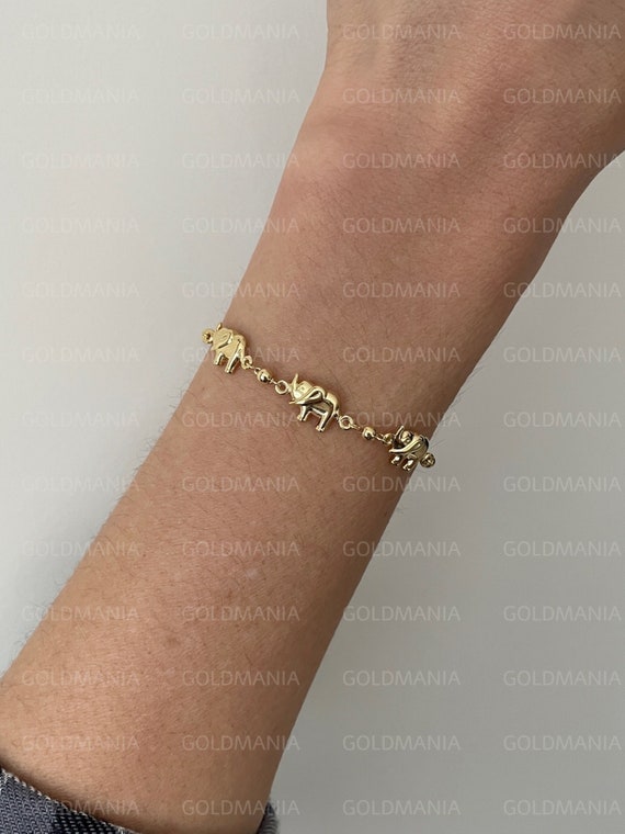 Dainty Miniature Animal Bracelet, Solid Gold or Solid Silver