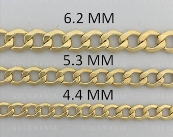 Lightweight Fine Curb Link 18 Chain Necklace in 14k Gold