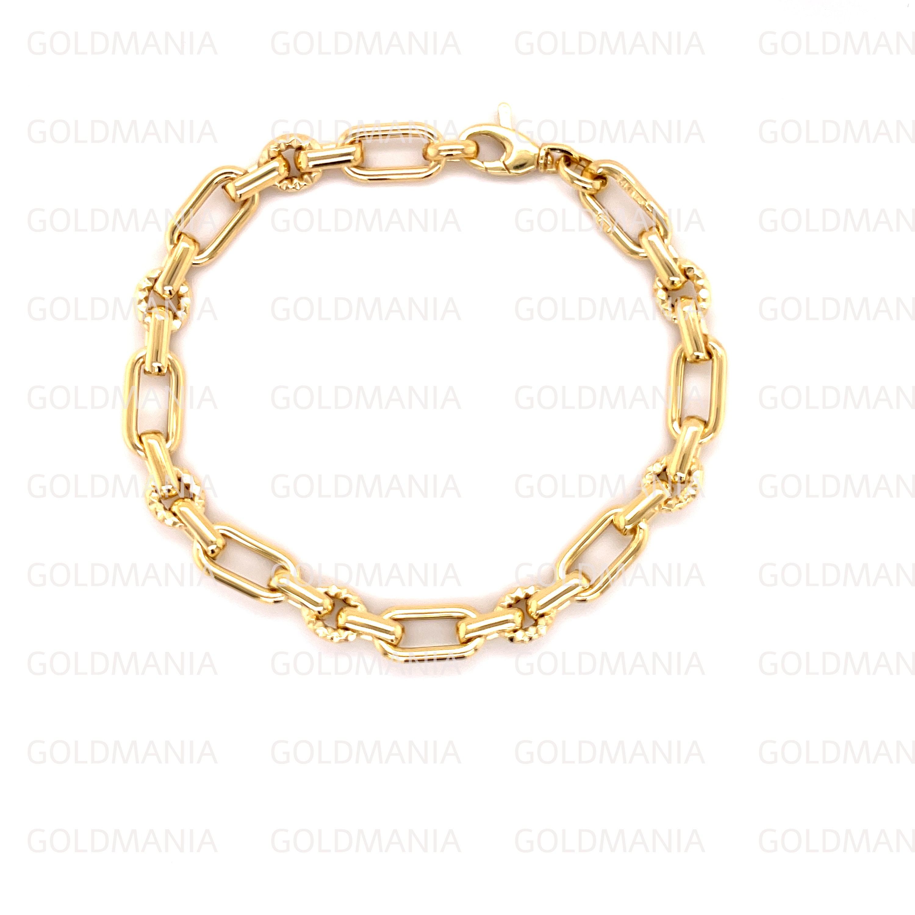 Hoorsenbuhs | 5mm Open-Link Monogram Bracelet 7 1/4 / 18K Rose Gold