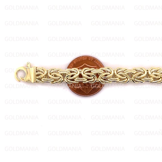 Hollow Braided Rope Bracelet 10K Yellow Gold 7.25 Length